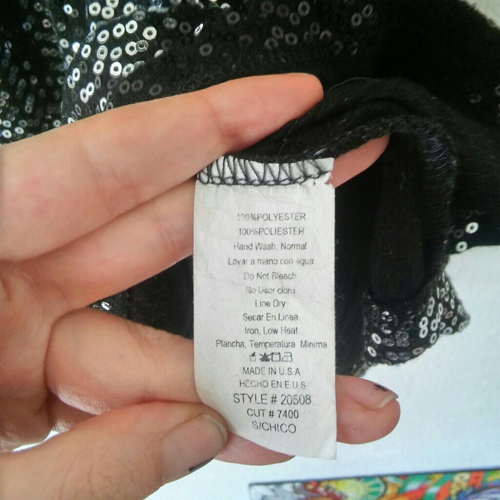 Black & Silver Sequin Tank - Picture 4 of 4